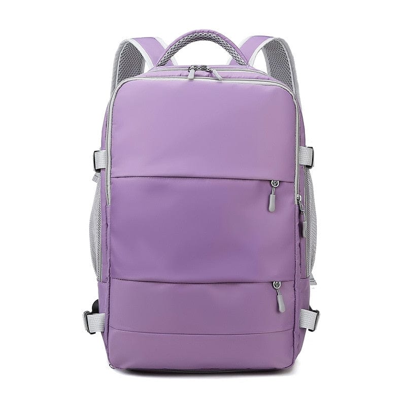 Sac à Dos Antivol Décontracté avec Port USB | Nina Sac Violet