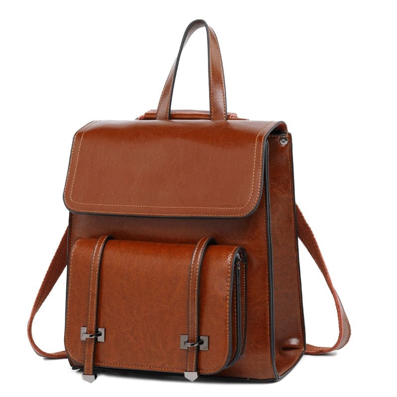 Sac à Dos de Voyage Compact et Léger - Tendance | Nina Sac Marron