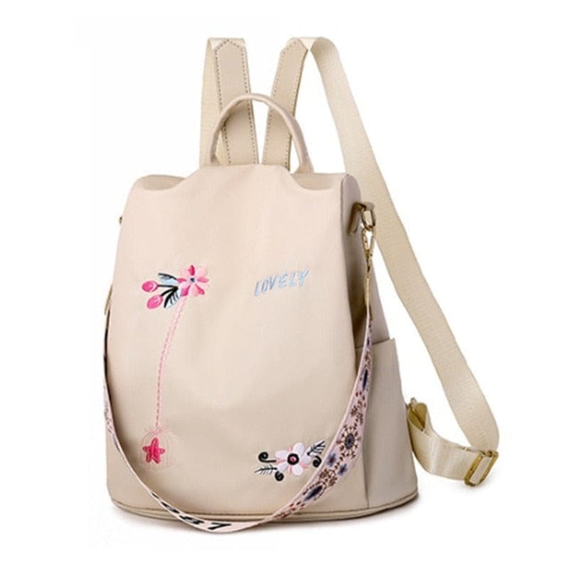 Sac à Dos Élégant Imperméable - Collection Florale | Nina Sac Kaki