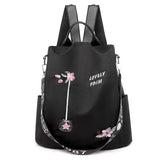 Sac à Dos Élégant Imperméable - Collection Florale | Nina Sac Noir
