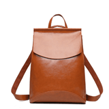 Sac à Dos En Cuir Classique Élégant | Nina Sac Marron