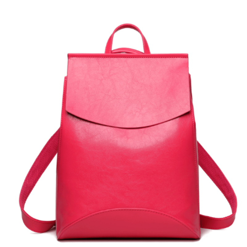 Sac à Dos En Cuir Classique Élégant | Nina Sac Rose