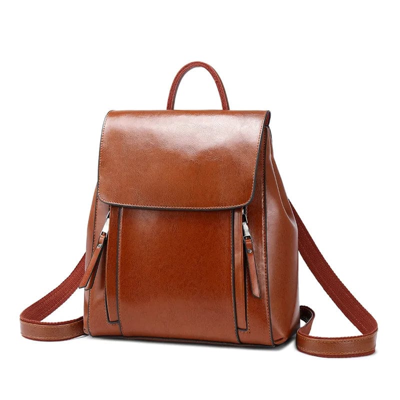 Sac à dos en cuir pour femme | Nina Sac Marron