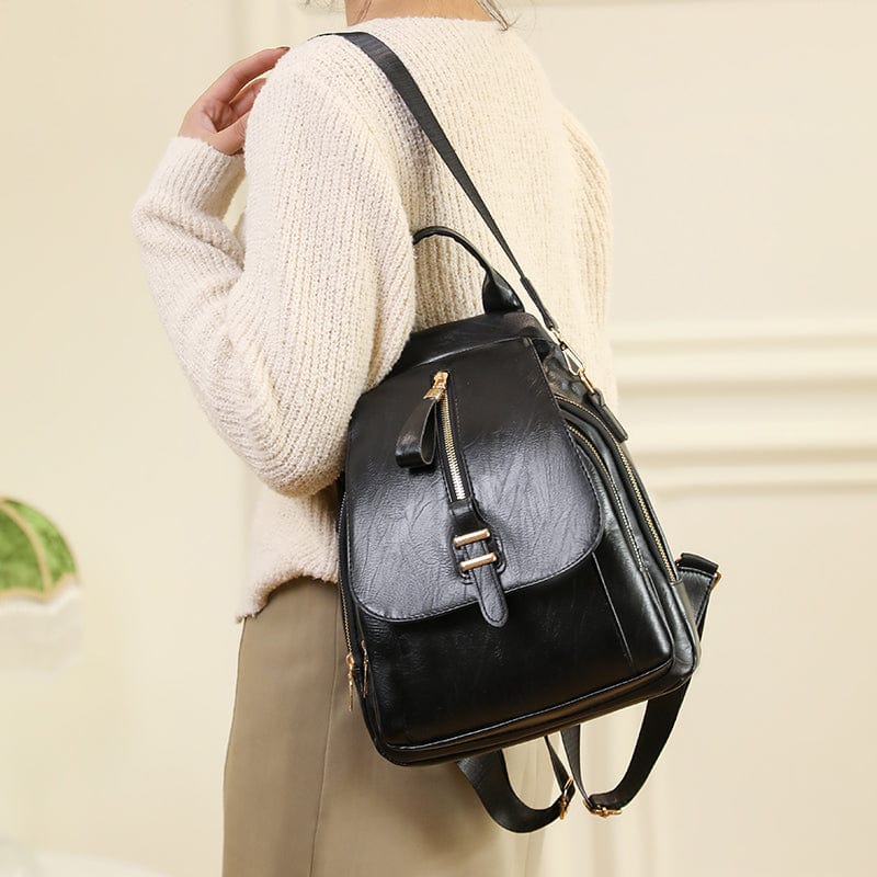 Sac à Dos en Cuir pour Femme, Style Poitrine Func. | Nina Sac