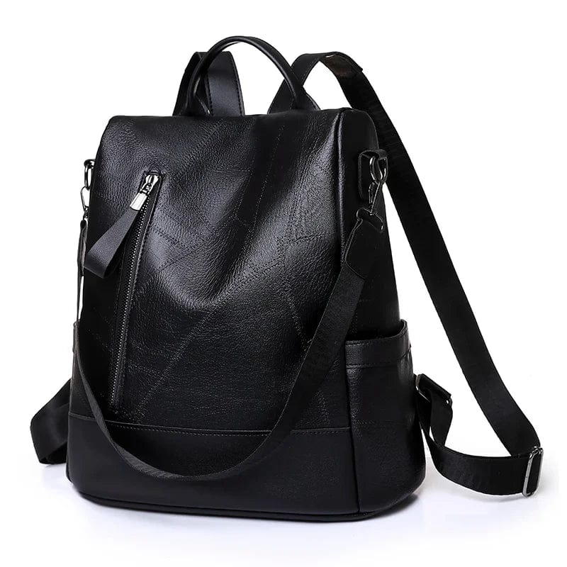 Sac à dos en cuir souple pour femme | Nina Sac Noir