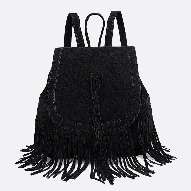 Sac à Dos en Daim Luxe | Nina Sac Noir