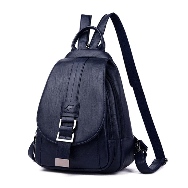 Sac à Dos et Sac Poitrine de Voyage en Cuir Compact | Nina Sac Bleu