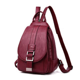 Sac à Dos et Sac Poitrine de Voyage en Cuir Compact | Nina Sac Bordeaux