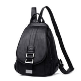 Sac à Dos et Sac Poitrine de Voyage en Cuir Compact | Nina Sac Noir