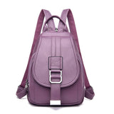 Sac à Dos et Sac Poitrine de Voyage en Cuir Compact | Nina Sac Violet