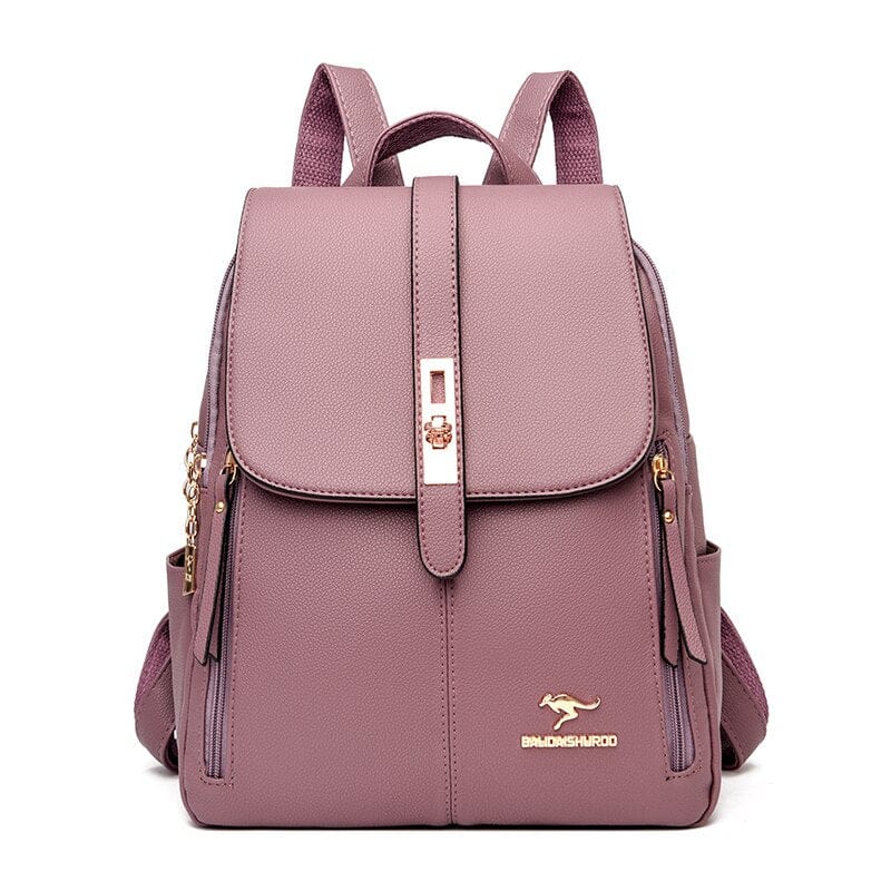 Sac à Dos Femme Chic avec Rabat | Nina Sac Mauve