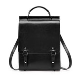 Sac à dos femme en cuir pour petit format | Nina Sac Noir / 34 x 27 x 9 cm