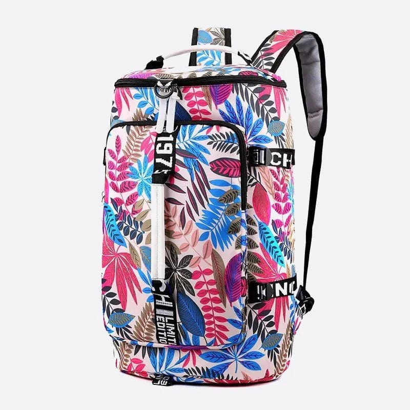 Sac à Dos Feuilles Sauvages | Nina Sac Rose