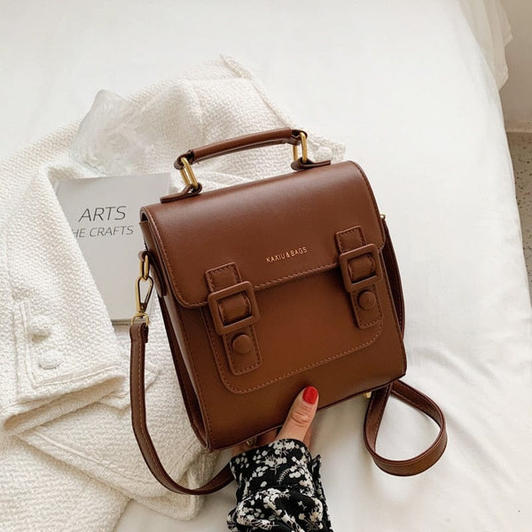 Sac à Dos Tendance en Cuir Vogué® Mini | Nina Sac Marron