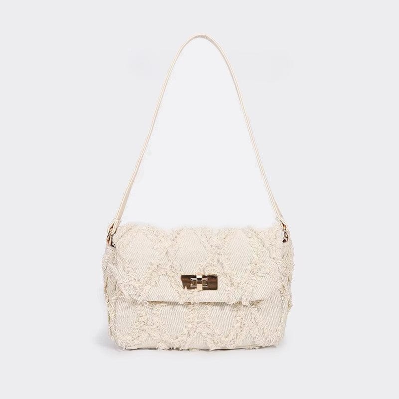 Sac à épaule en denim | Nina Sac Blanc ivoire