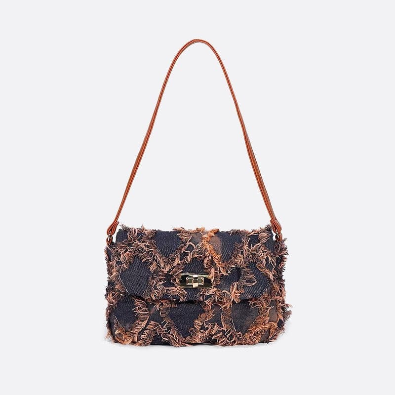 Sac à épaule en denim | Nina Sac Marron