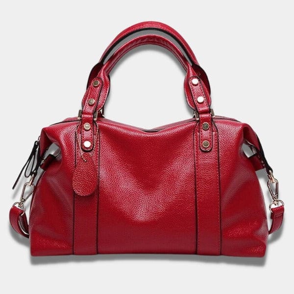 Sac à main bandoulière cuir Femme | Nina Sac Rouge