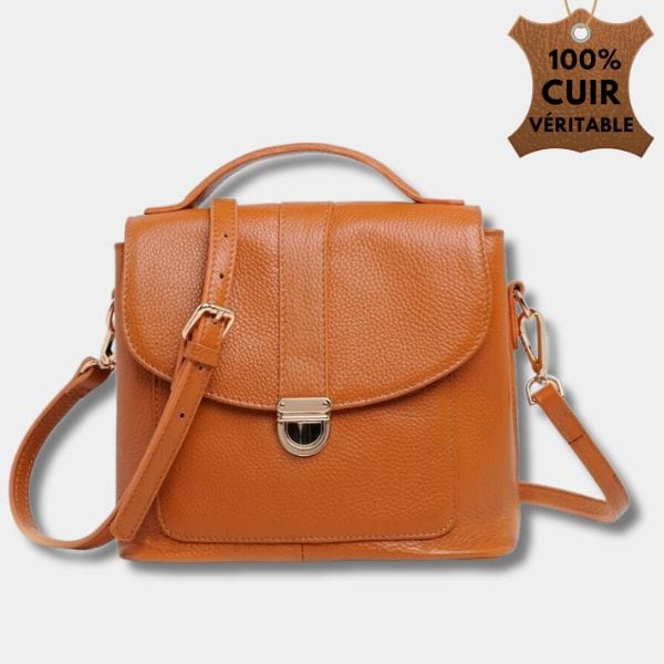 sac à main Bandoulière en Cuir | Sac Iris Camel