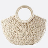 Sac à Main Blanc en Paille Eco-Chic | Nina Sac