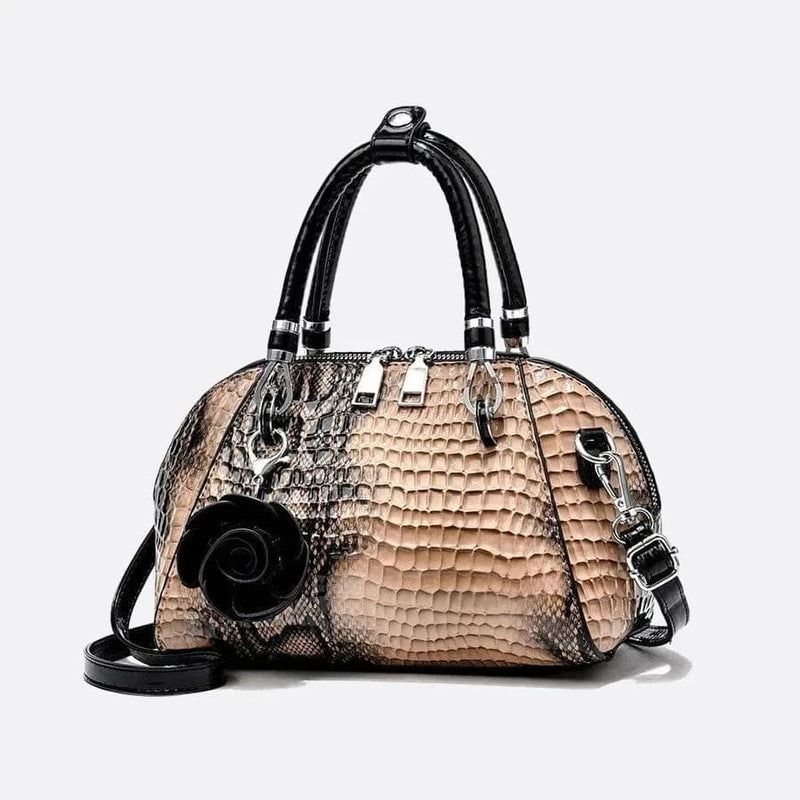 Sac à Main Croco Chic | Nina Sac Beige