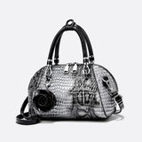 Sac à Main Croco Chic | Nina Sac Gris clair