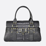 Sac à Main Croco Luxe | Nina Sac Gris