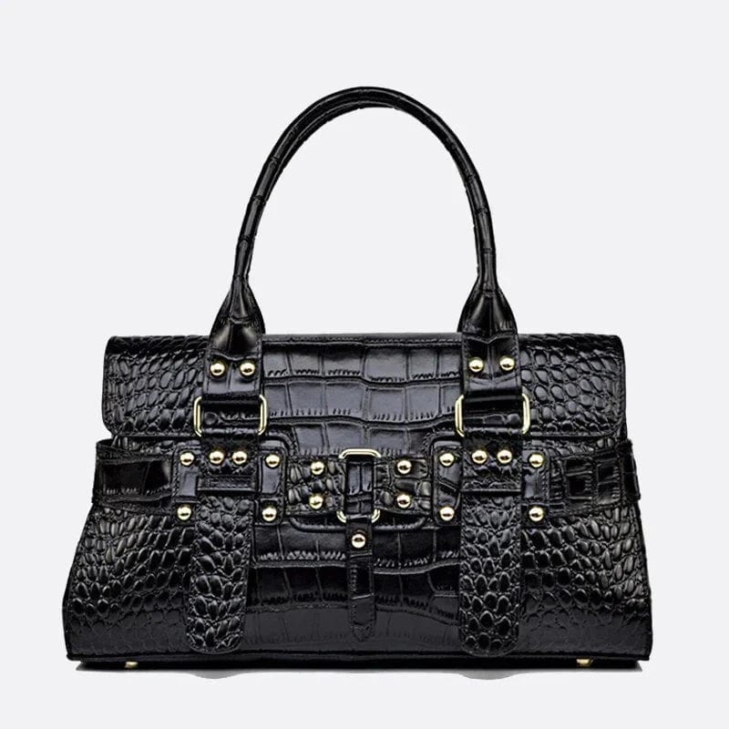 Sac à Main Croco Luxe | Nina Sac Noir