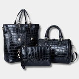 Sac à Main Crocodile Cuir PU | Sac Camille Noir