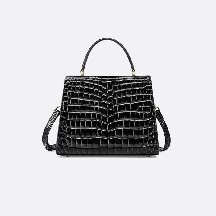 Sac à Main Cuir Trapeze Croco Chic | Nina Sac