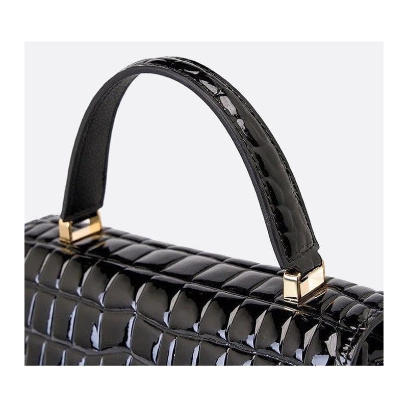 Sac à Main Cuir Trapeze Croco Chic | Nina Sac