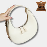 Sac à main demi lune | Nina Sac Blanc