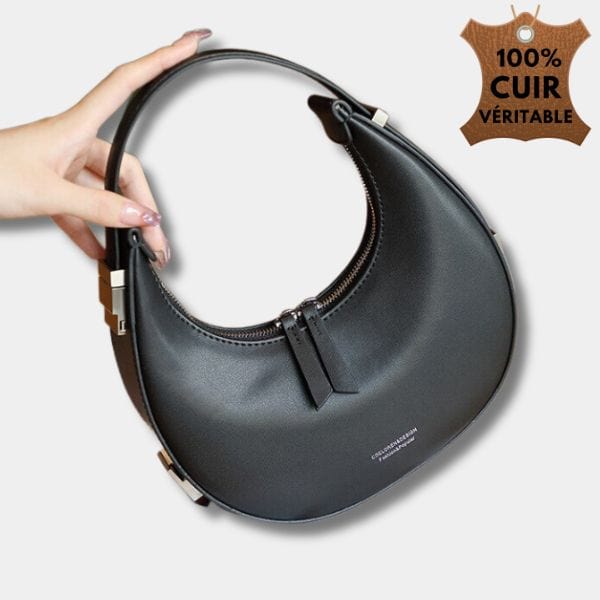 Sac à main demi lune | Nina Sac Noir