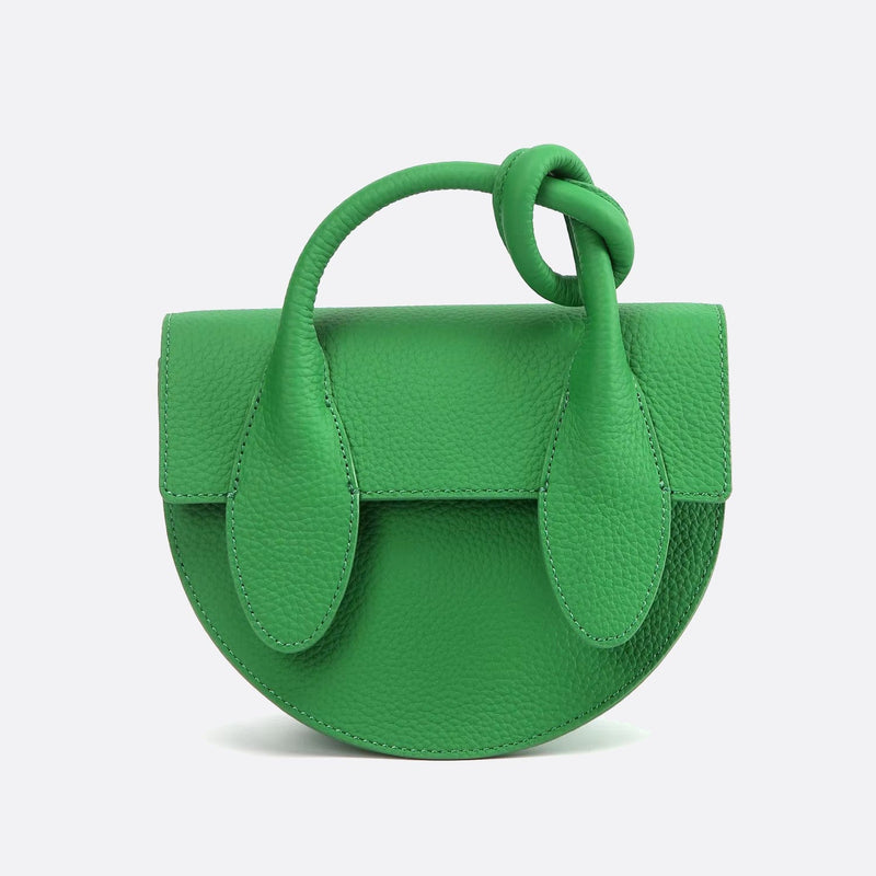 Sac à main en cuir demi-lune | Nina Sac Vert