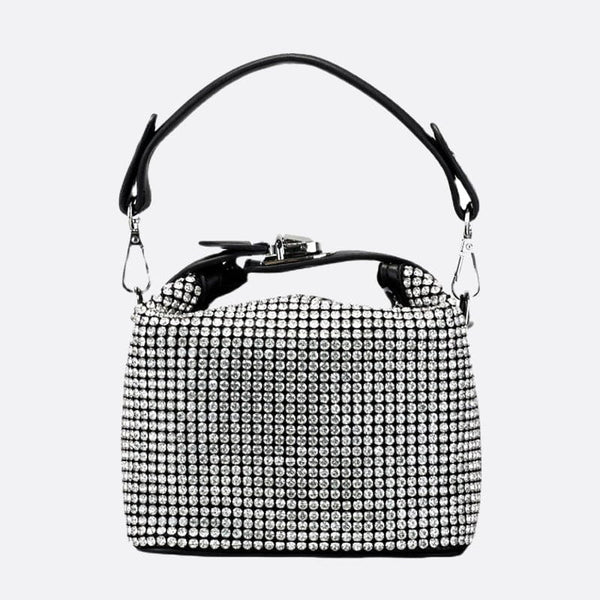 Sac à Main en Cuir et Strass | Nina Sac Blanc