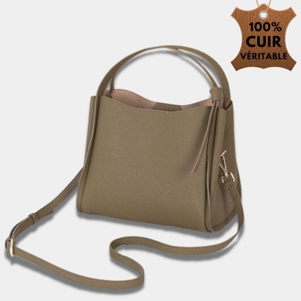 Sac à main en Cuir | Sac Sofia Vert olive