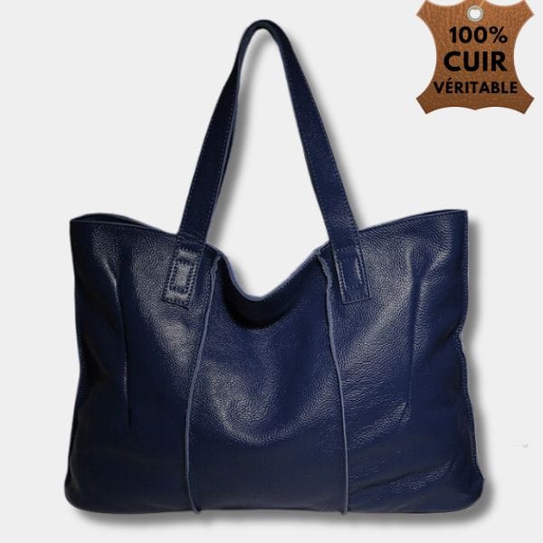 Sac à Main en cuir Véritable | Sac Daniela Bleu