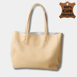 Sac à main fourre Tout cuir | Nina Sac beige