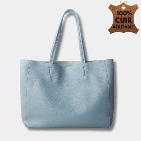 Sac à main fourre Tout cuir | Nina Sac Bleu