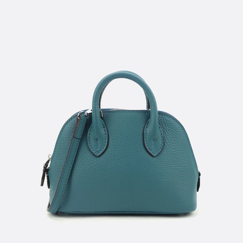 Sac à Main Mini en Cuir avec Bandoulière | Nina Sac Bleu canard