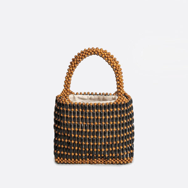 Sac à Main Perles de Bois Chic | Nina Sac Marron