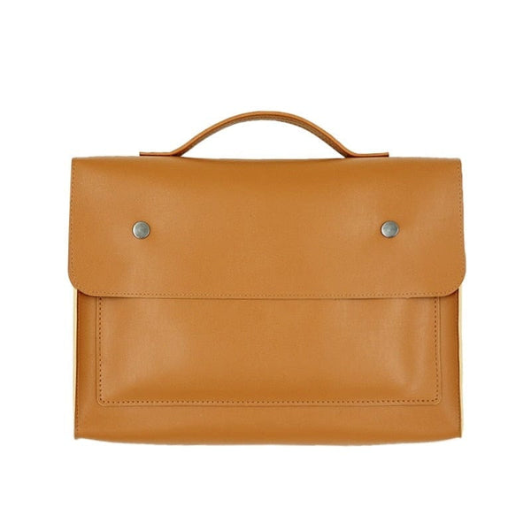 Sac à Main pour Ordinateur Rétro Femme | Nina Sac Camel / 13 pouces