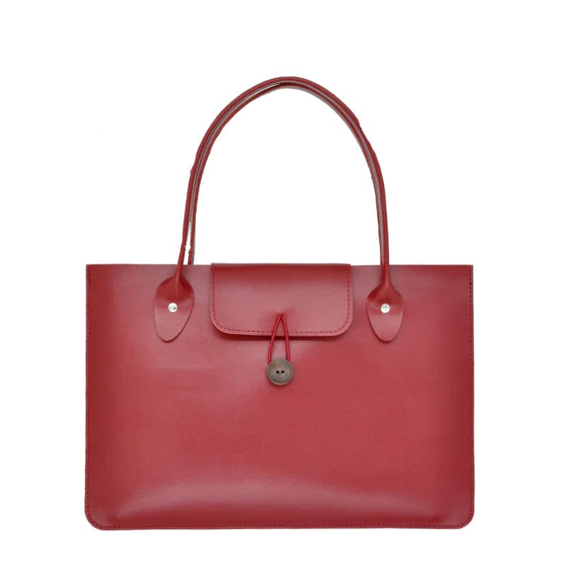 Sac à Main pour Ordinateur Ultra Fin de Luxe pour Femme | Nina Sac Rouge