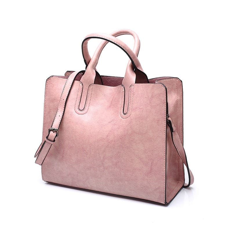 Sac à Main Rétro en Cuir Souple | Nina Sac Rose