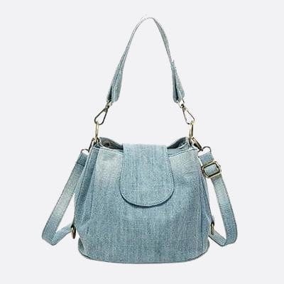 Sac à Main Seau Denim | Nina Sac Bleu ciel