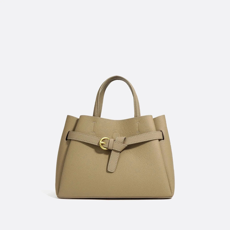 Sac à Main Seau en Cuir de Luxe | Nina Sac Beige