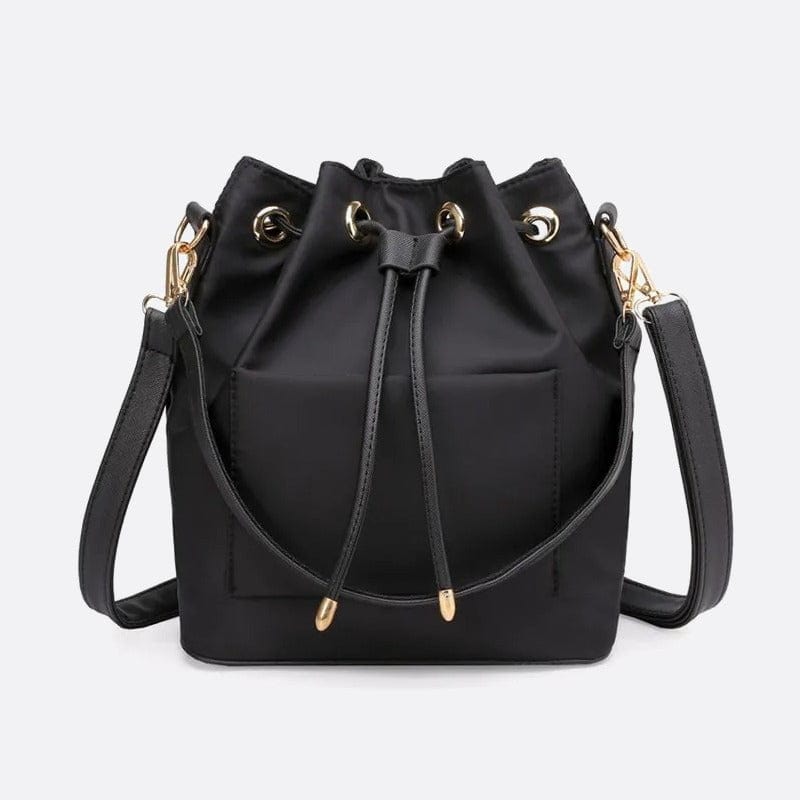 Sac à Main Seau Nylon Cordon | Nina Sac Noir