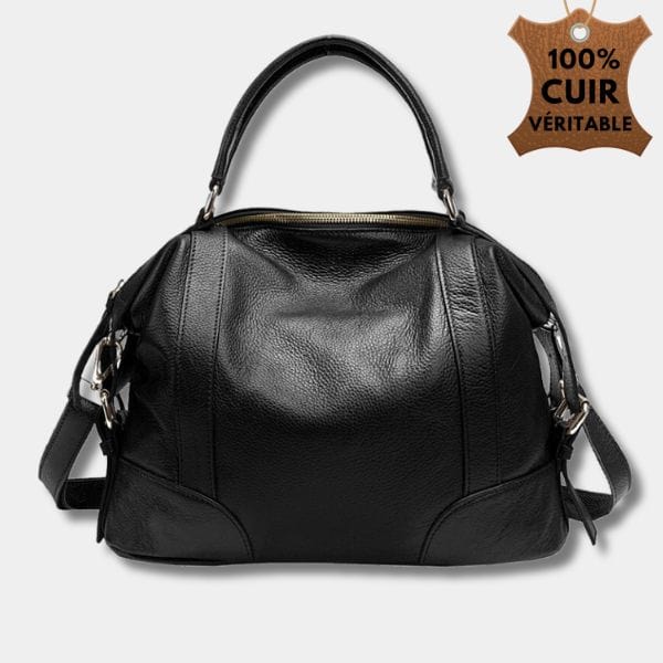 Sac à Main Tendance en Cuir Véritable | Nina Sac Noir