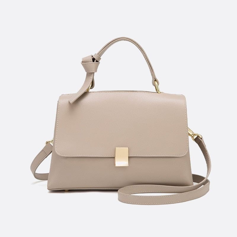 Sac à Main Trapèze - Cuir de Qualité | Nina Sac Beige