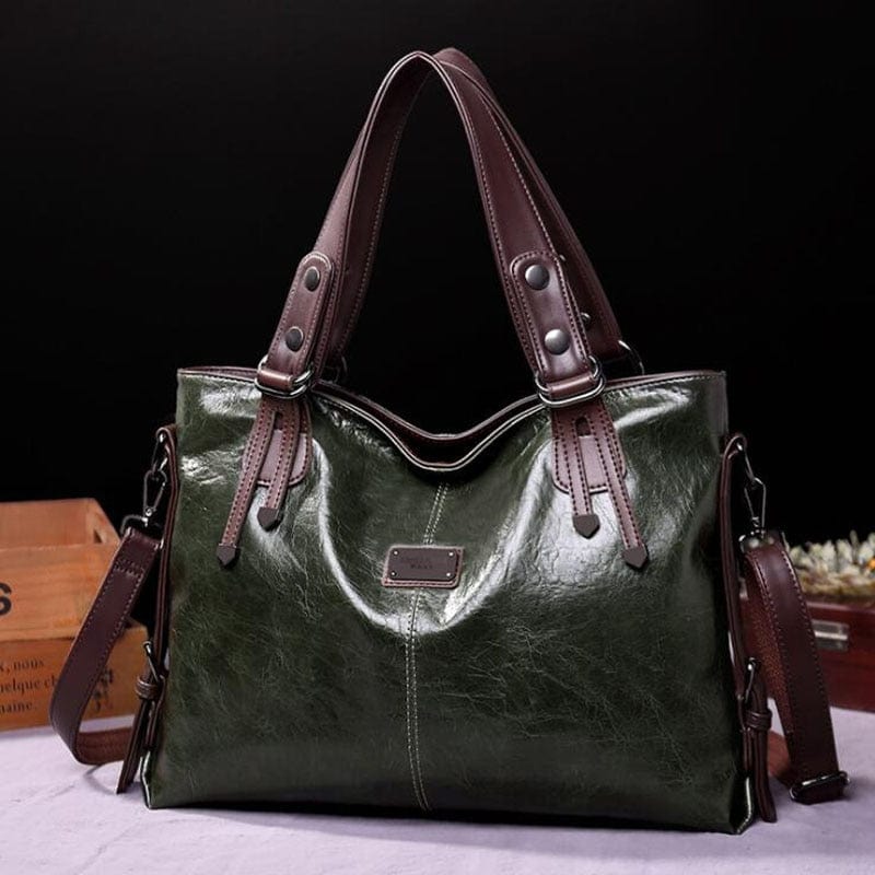 Sac à Main Vintage de Luxe par Vintura® | Nina Sac Vert