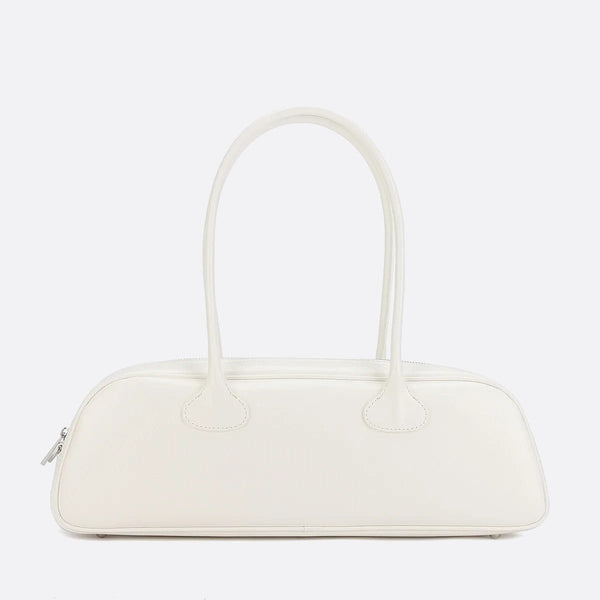 Sac Baguette en Cuir Longueur Élégante | Nina Sac Blanc